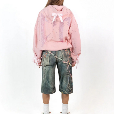 Pink CT Rhinestone Hoodie